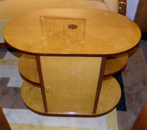 Oval Streamline Art Deco Coffee table or Mini-bar | Bars | Art Deco Collection