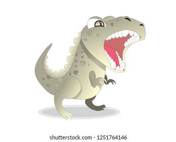 Dinosaur Cartoon Roar Vector Illustration Isolated Stock Vector (Royalty Free) 1251764146 ...