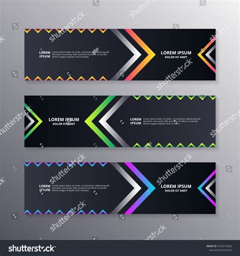 Business Banner Template Layout Dark Background Stock Vector (Royalty Free) 1549218566 ...