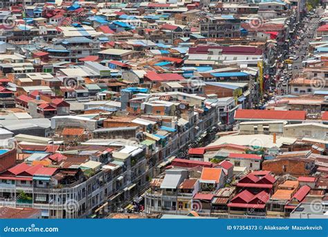 Aerial View of Phnom Penh, Cambodia. Editorial Stock Photo - Image of houses, east: 97354373