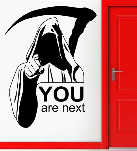 New Wall Stickers Vinyl Decal Death Quote You Are Next Funny Scary Decor Free Shipping-in Wall ...