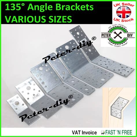 Galvanised Corner Brace 135 Degree Angle Bracket Joist Timber Mending ...