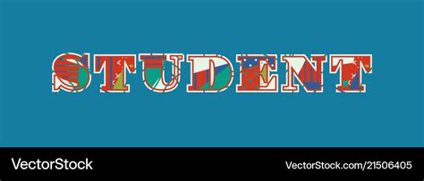 Student concept word art Royalty Free Vector Image