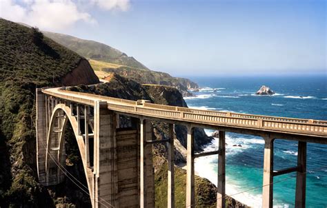 Wallpaper beach, bridge, track, california, the westcoast images for ...