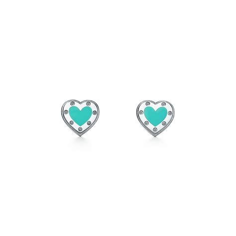 Return to Tiffany® Love Tiffany Blue® Heart Earrings in Silver, Mini ...