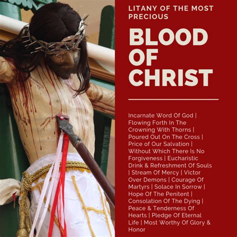 The Litany Of The Most Precious Blood Of Jesus - Catholic-Link