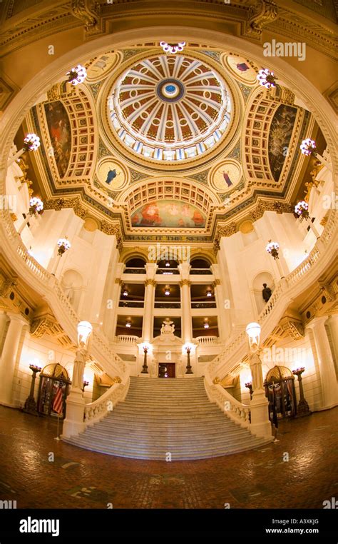 Rotunda, Pennsylvania state capitol, Harrisburg, PA USA Stock Photo ...