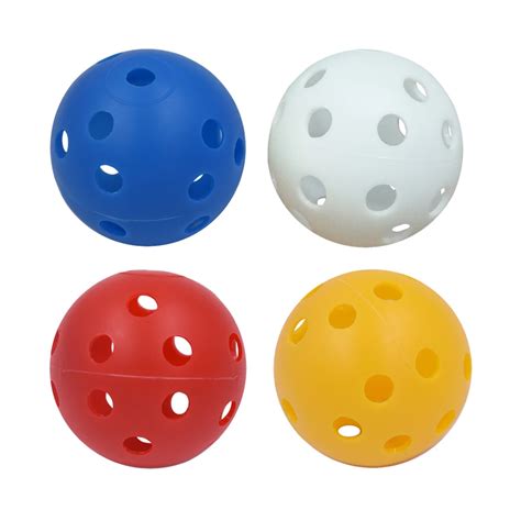 10Pcs 41mm Golf Training Balls Plastic Airflow Hollow with Hole Golf ...