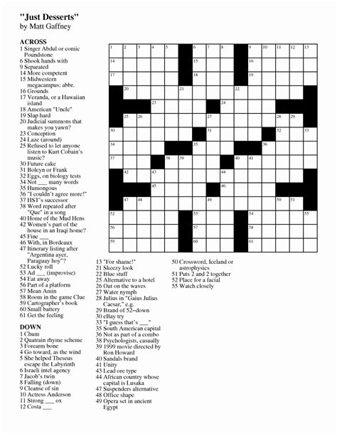 Best Free Printable Crossword Puzzles