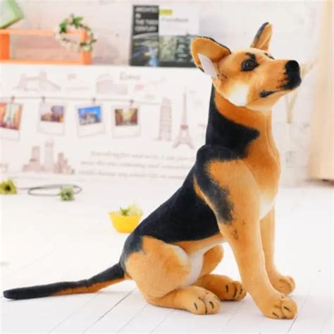 Giant Plush Dog Toy Realistic Stuffed Animals German Dog Shepherd Dog Plush Toys Gift For ...