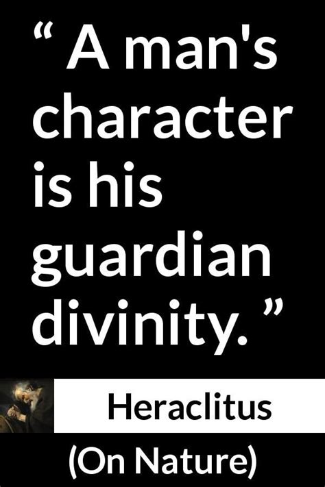 Heraclitus quote about character from On Nature