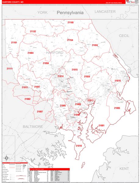 Harford County Zip Code Map