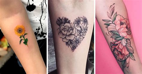 Preciosos Tatuajes de flores para mujeres