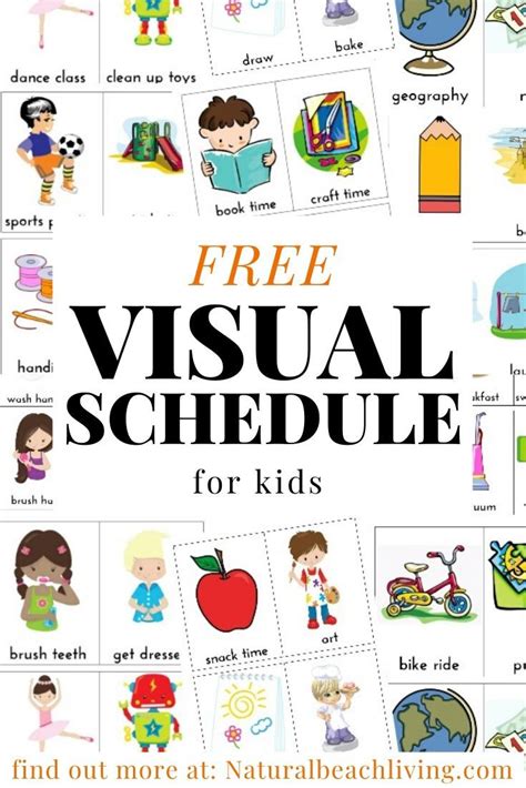 Daily Visual Schedule for Kids Free Printable - Natural Beach Living ...