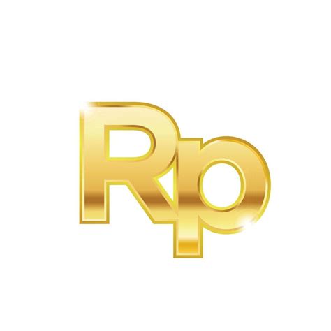 Golden Rupiah symbol isolated web vector icon. Rupiah trendy 3d style ...