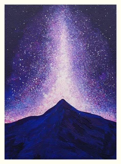 Galaxy Painting Original Art Astronomy Wall Art Space Painting | Etsy