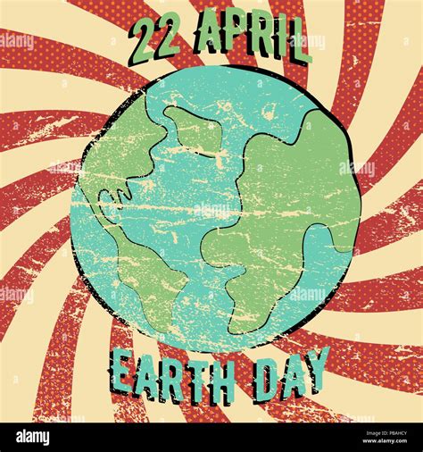 Earth Day Poster On White Isolated Backdrop Stock Vec - vrogue.co