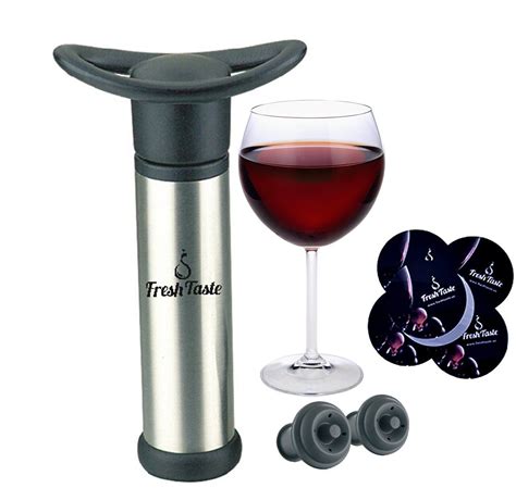 Amazon.com: Stainless Steel Vacuum Wine Pump - Set of 2 Vacu Vin Wine Savers - Set of 6 Drop ...