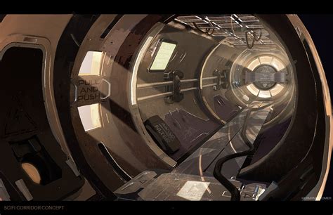 SciFi Corridor Concept by AranniHK on DeviantArt