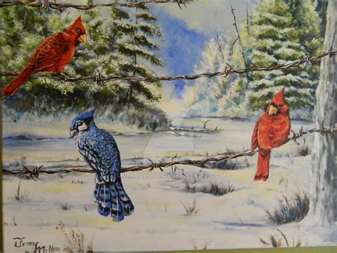 Birds In a Winter Scene by jlmiller65 on DeviantArt