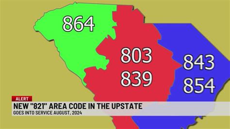 821 area code coming to the Upstate in 2024