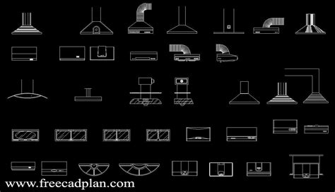 kitchen hood dwg cad block in autocad - free cad plan