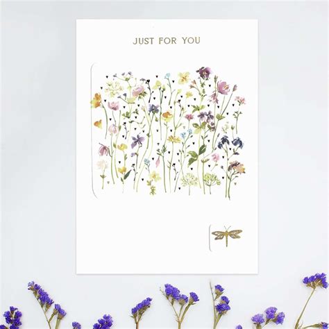 Flower Press - Happy Birthday Wild Flowers Card