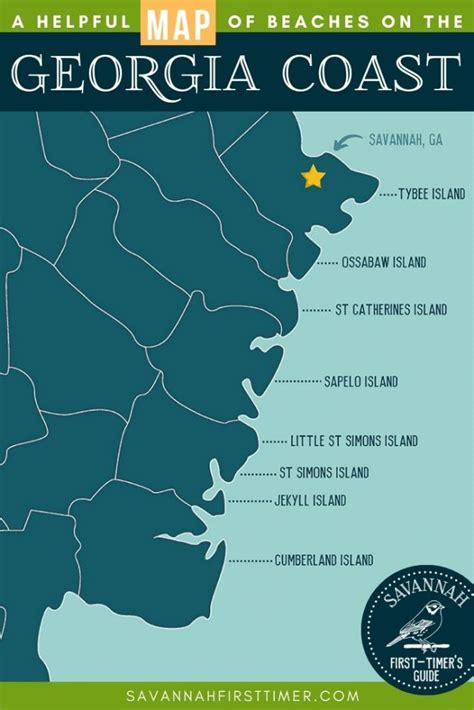 Georgia Coast Map: A Quick Overview of Popular Beaches - Savannah First ...