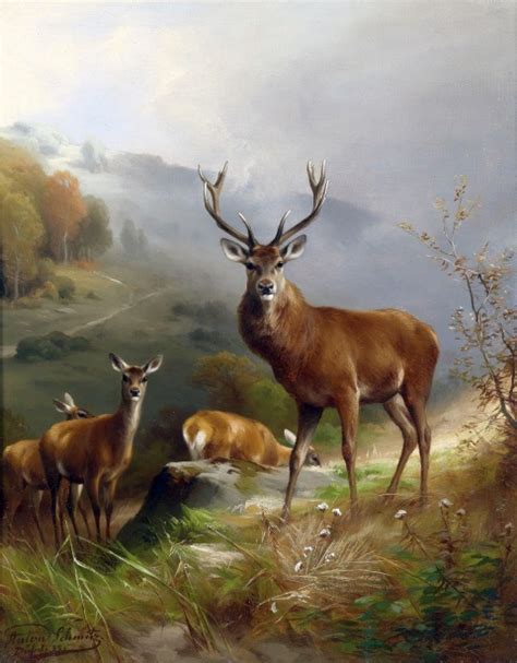 Deer Stag Vintage Painting Free Stock Photo - Public Domain Pictures