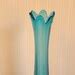 Vintage Blue Glass Vase With Scalloped Edge, 1960s Mid Century Home - Etsy