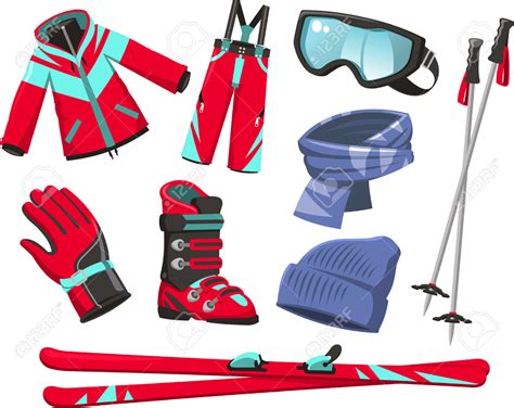 Ski equipment clipart - Clipground