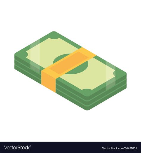 Stack bills money Royalty Free Vector Image - VectorStock