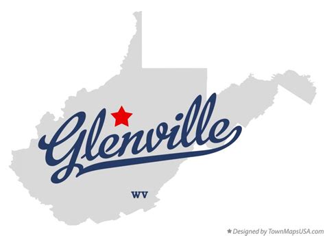 Map of Glenville, WV, West Virginia