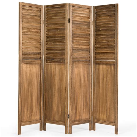 Costway 4 Panel Folding Privacy Room Divider Screen Home Furniture 5.6 ...