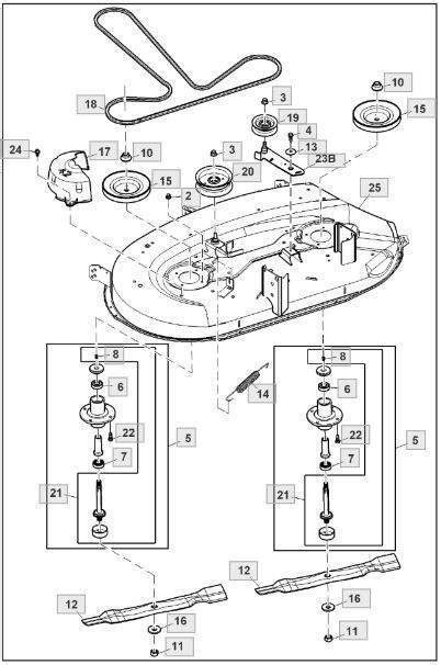 John Deere Mower Deck BUC11057 - 42" S130 S240 Lawn Tractors