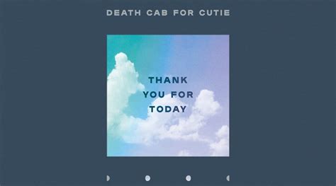 Death Cab For Cutie - Thank You For Today (Atlantic) - Muzikalia