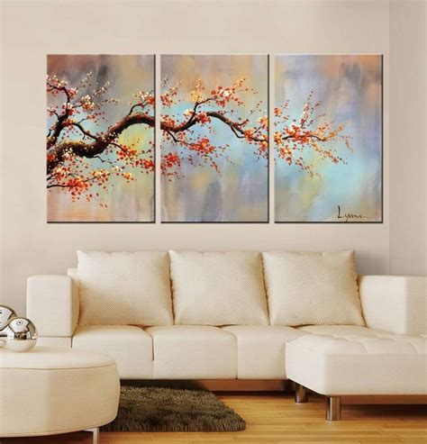 Decorating Large Wall with 3 Piece Canvas Wall Art