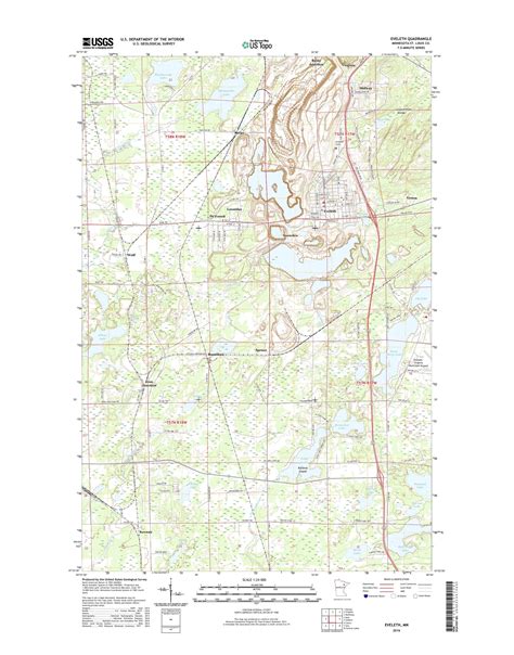 MyTopo Eveleth, Minnesota USGS Quad Topo Map