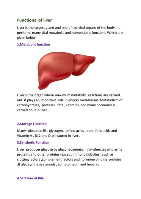 Functions of liver - Functions of liver Liver is the largest gland and one of the vital organs ...