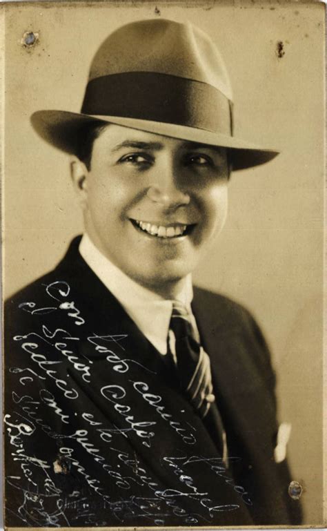 Carlos Gardel, the legendary grandfather of the tango, who died in a plane crash in Medellin at ...