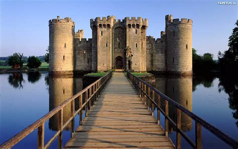 Zamek, Mostek, Woda, Bodiam, Anglia