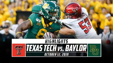 Texas Tech vs. No. 22 Baylor Football Highlights (2019) | Stadium - YouTube