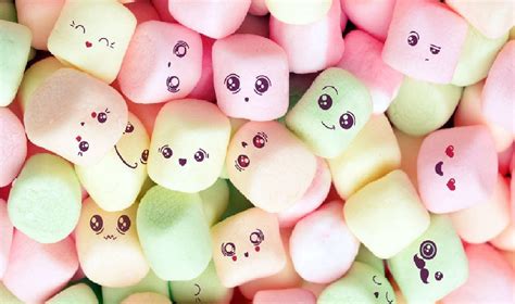 Cartoon Kawaii Marshmallow Wallpapers - Wallpaper Cave