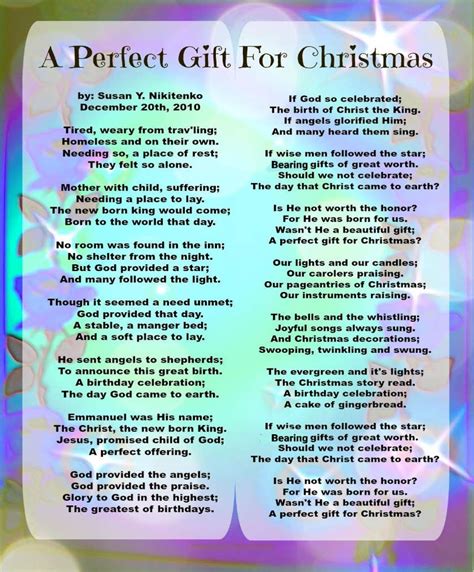 Christian Images In My Treasure Box: Christmas Poem Poster | Christmas ...