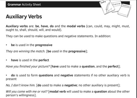 Define Auxiliary Verb Examples: Primary Auxiliary Verbs