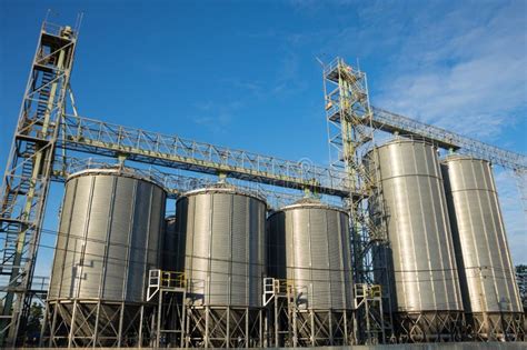 Silo in Agricultural Factory. Stock Photo - Image of exterior, factory ...