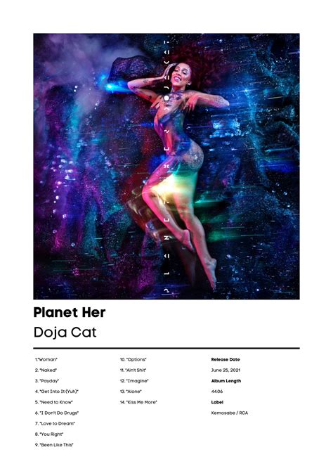 Doja Cat Planet Her Album Cover Art Doja Cat Music Print - Etsy Canada ...