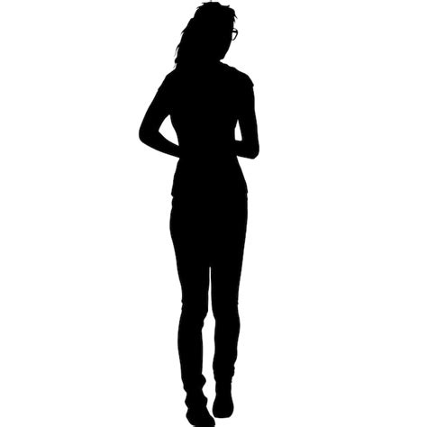 Premium Vector | Silhouette of a walking girl on a white background