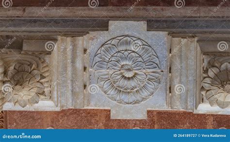 Details of the Architecture of the Ancient Amber Fort. Stock Image ...