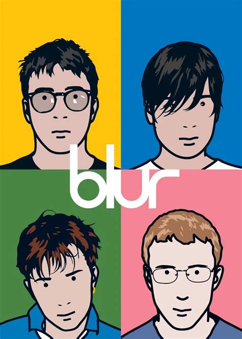 Blur Band Members Poster – Aesthetic Wall Decor